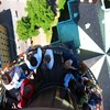 Other visitors walking up the tower.