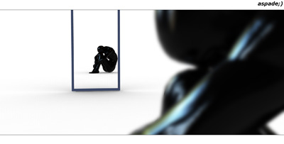 In the mirror...